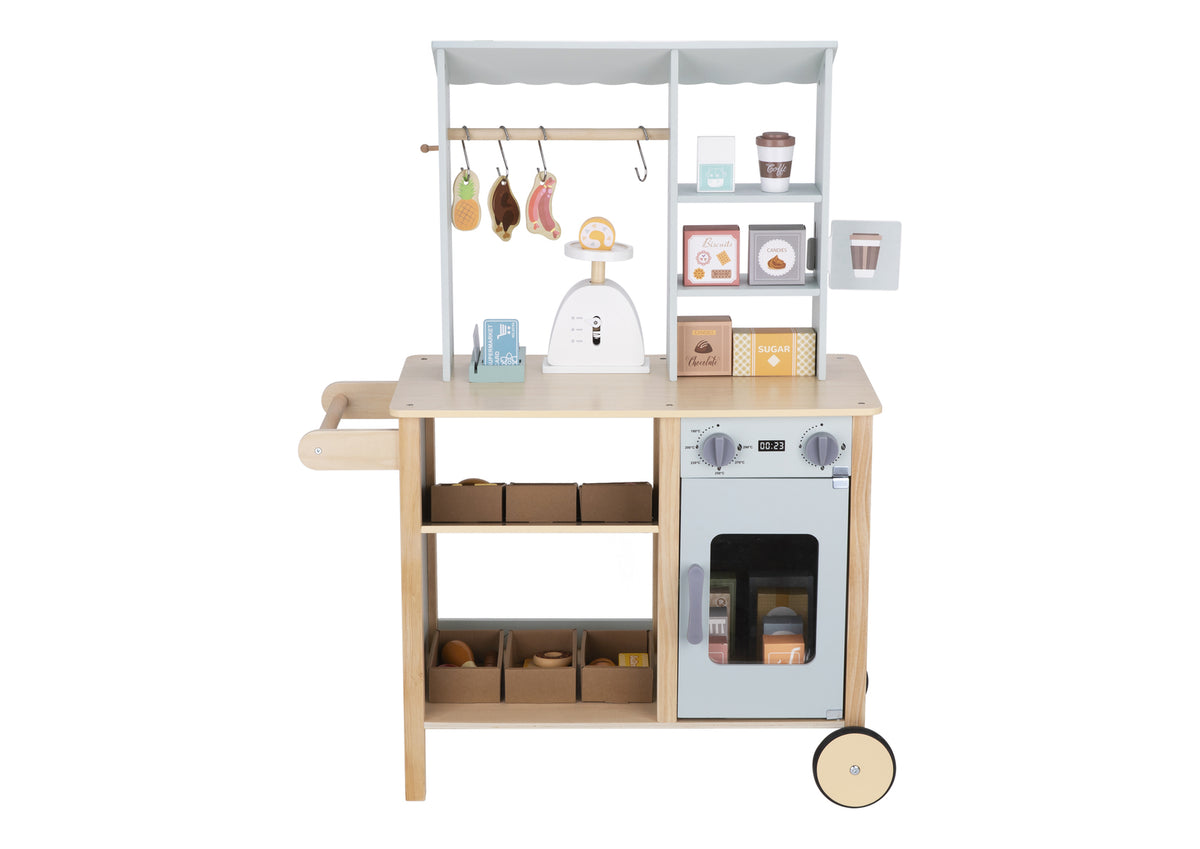 Wooden Grocery Store & Market Pretend Play Set