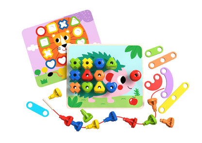 Rainbow Wooden Stacking Pegs