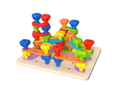 Rainbow Wooden Stacking Pegs
