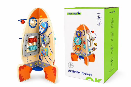 Activity Rocket wooden fine motor play centre