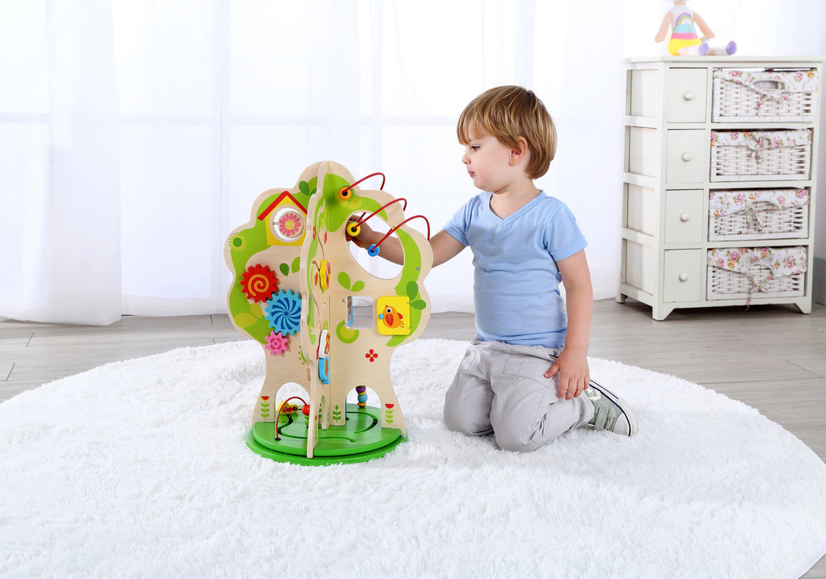 Wooden Rotating Activity Tree – Fine Motor Play Centre