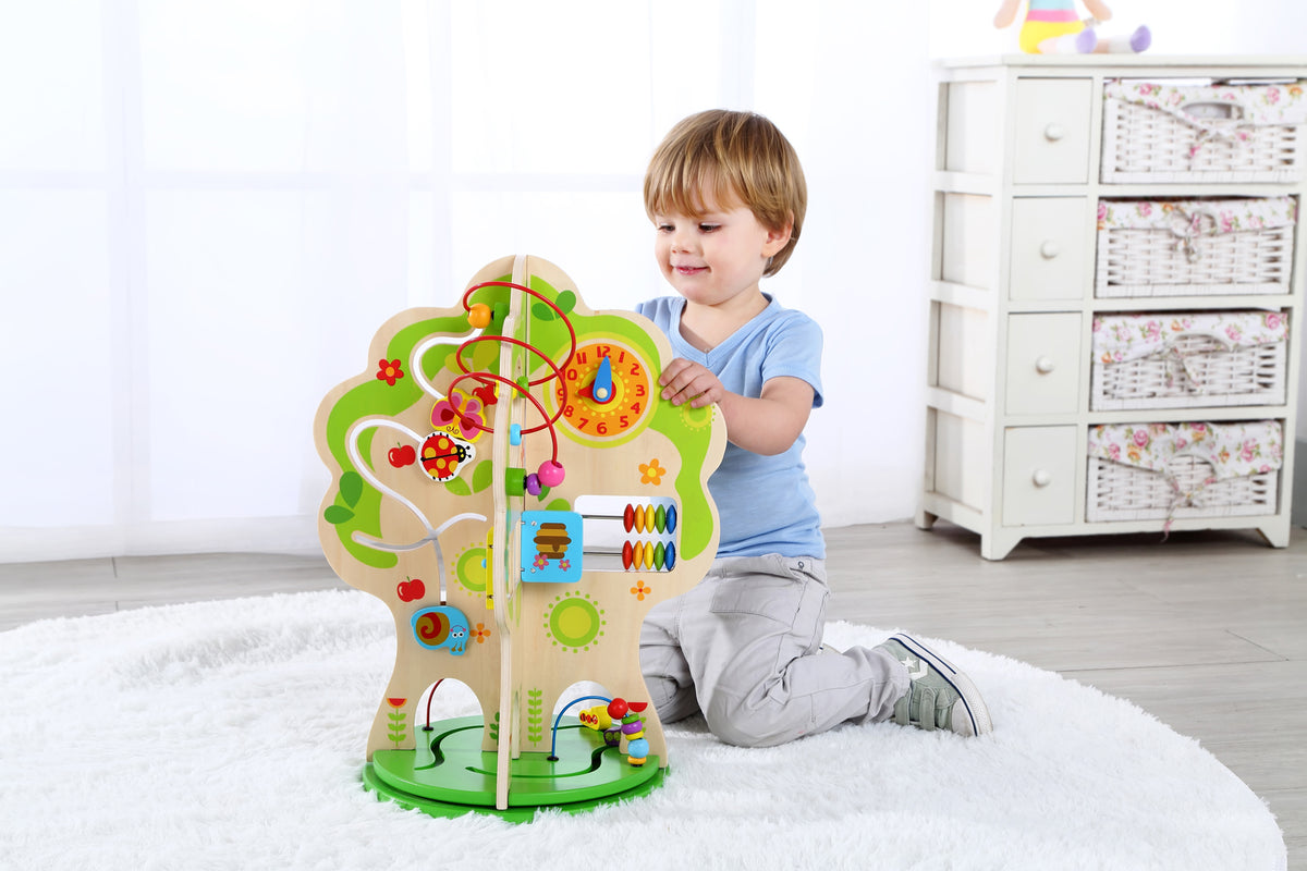 Wooden Rotating Activity Tree – Fine Motor Play Centre