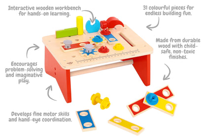 Wooden Construction Tool Workbench