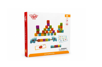 ABC & 123 Wooden Learning Block Box