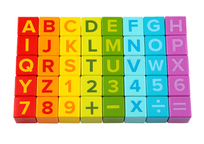 ABC & 123 Wooden Learning Block Box
