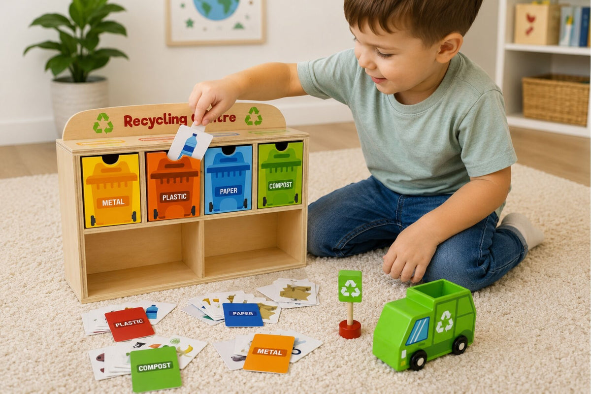 Wooden Recycling Centre Sorting Game