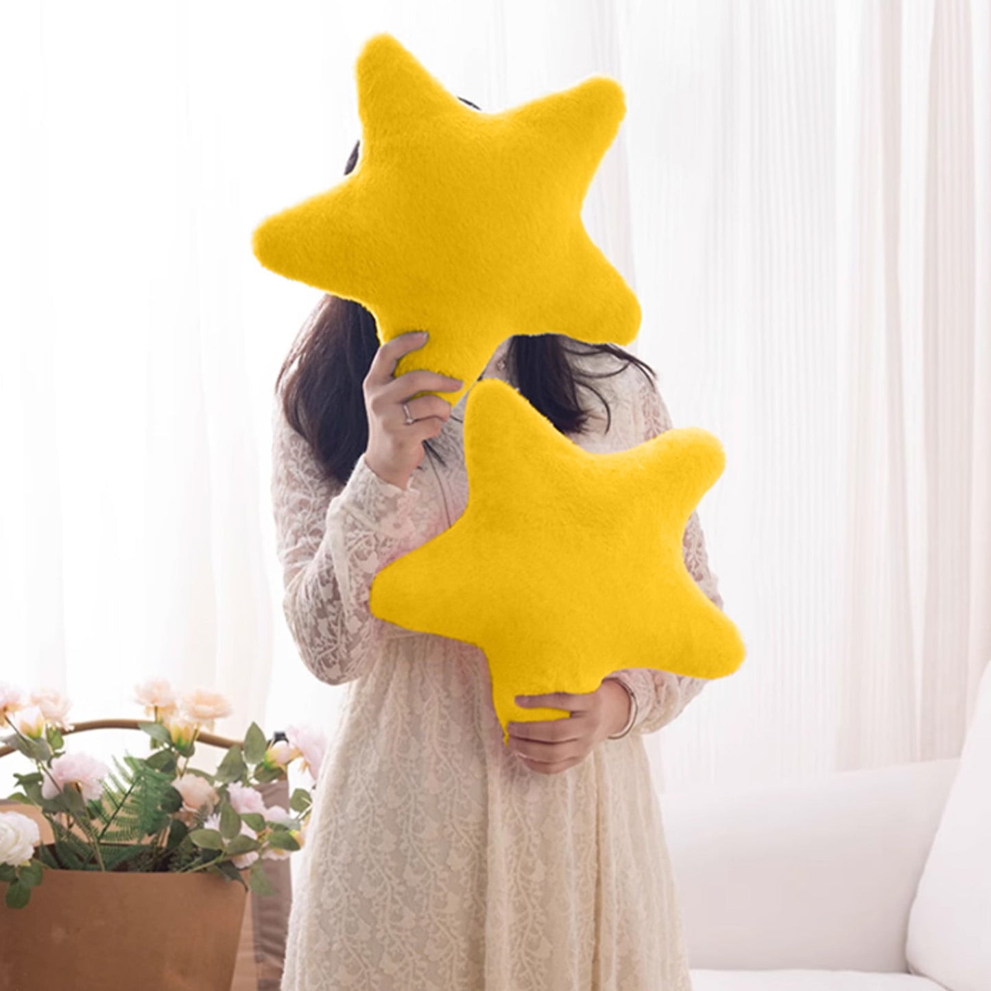 Toddler Toys, Baby Toys Star Pillow Decorative Throw Pillows For Bed Couch Star Shaped Pillow Floor Cushions Room Decor Pillow With Soft Faux For Sofa Bedroom Toys for Kids, Birthday Gifts 13.7×13.7×1.2 in BU