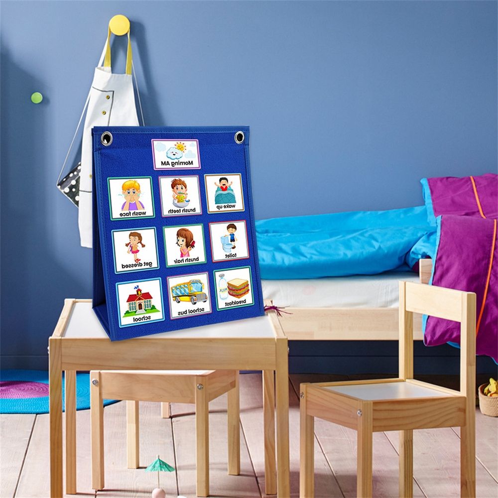Kids Daily Routine & Visual Schedule Chart – Blue