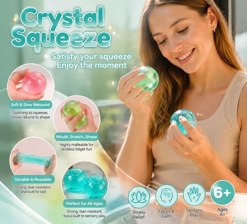 Soft Pastel Squishy Ball, Gentle Desk Calming Fidget Toy 6cm Baby Pink 3 Pack