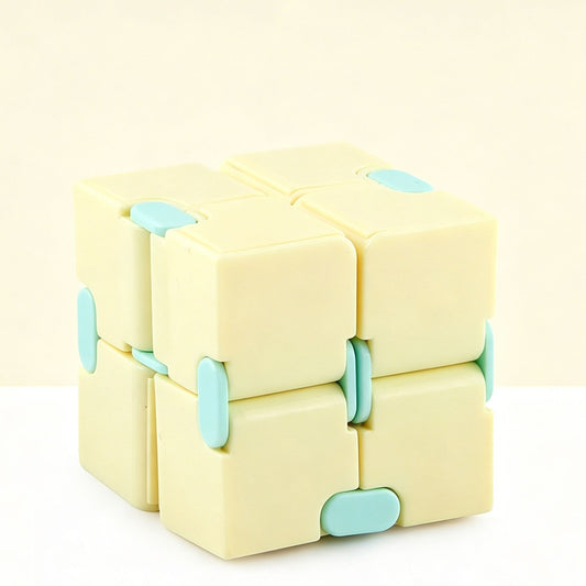 2pk Pastel Yellow Macaron Infinity Fidget Cube