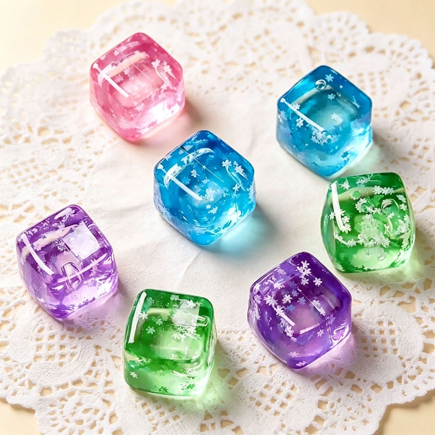 Ocean Themed Ice Cube Squishy Toy