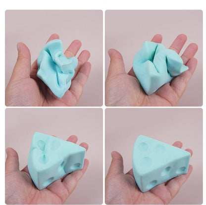 7.5cm Yellow Triangle Cheese Squishy Toy