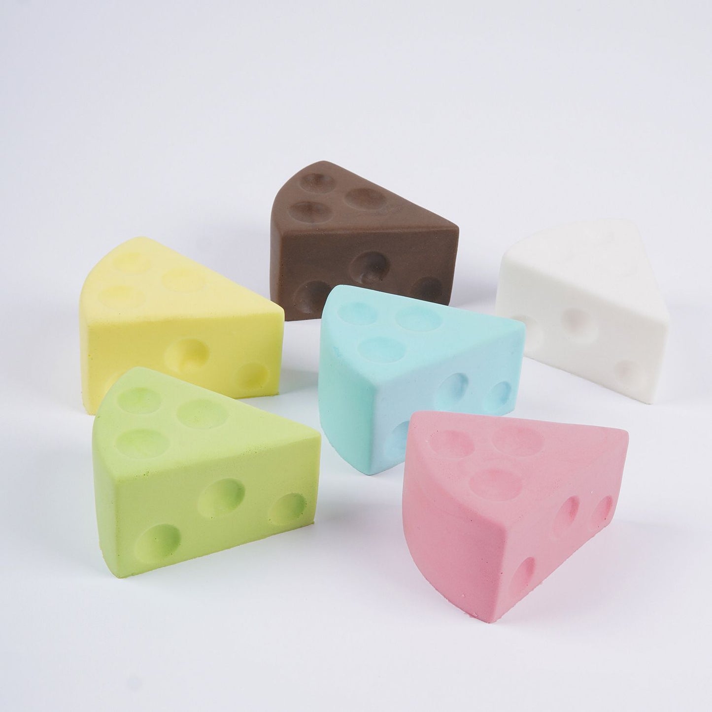 7.5cm Pink Triangle Cheese Squishy Toy