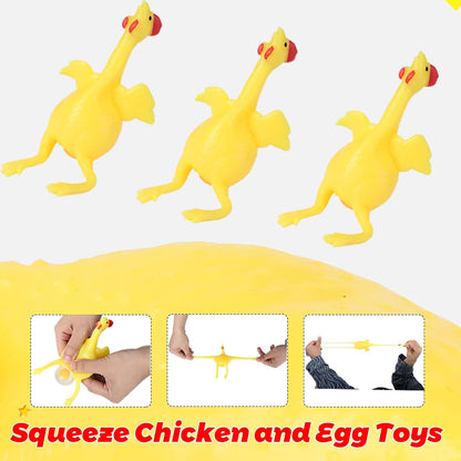Laying Hens, creative toys, jokes, squeeze toy laying hen, ventilation chicken key chains, ventilation, stress relief, trick-yux
