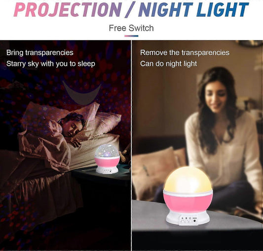 Night Light Moon Star Projector