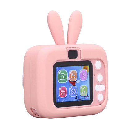 Kids Camera Digital 20MP Child Selfie Toy Toddler Christmas Birthday Gift Rabbit Shape 2in Pink
