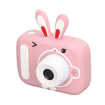 Kids Camera Digital 20MP Child Selfie Toy Toddler Christmas Birthday Gift Rabbit Shape 2in Pink