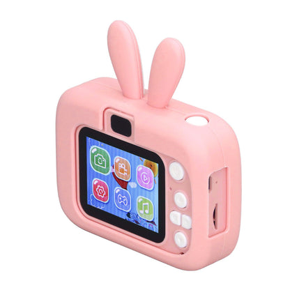 Kids Camera Digital 20MP Child Selfie Toy Toddler Christmas Birthday Gift Rabbit Shape 2in Pink