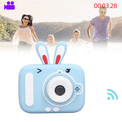 Kids Camera Digital 20MP Child Selfie Toy Toddler Christmas Birthday Gift Rabbit Shape 2in Blue