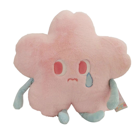 Flower Shape Plush Toy Crying Lively Stylish Stuffed Flower Toy for Living Room Balcony Office Pink 40 X 40cm