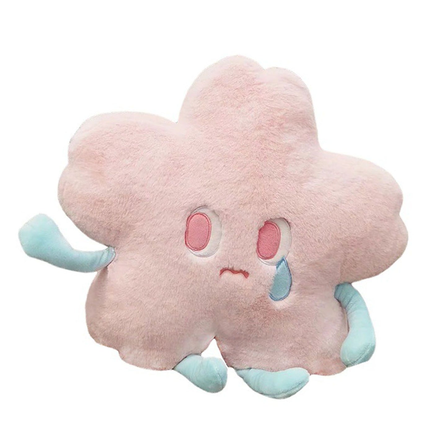 Flower Shape Plush Toy Crying Lively Stylish Stuffed Flower Toy for Living Room Balcony Office Pink 40 X 40cm