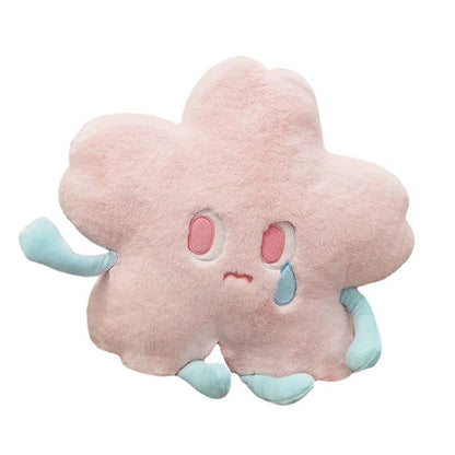 Flower Shape Plush Toy Crying Lively Stylish Stuffed Flower Toy for Living Room Balcony Office Pink 40 X 40cm