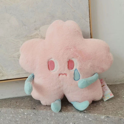 Flower Shape Plush Toy Crying Lively Stylish Stuffed Flower Toy for Living Room Balcony Office Pink 40 X 40cm