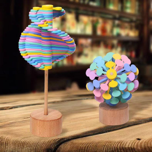 Wooden Rotating Lollipop Sensory Toys – 2 Pack