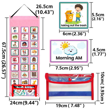 Kids 2-in-1 Visual Schedule & Routine Chart – 70 Cards