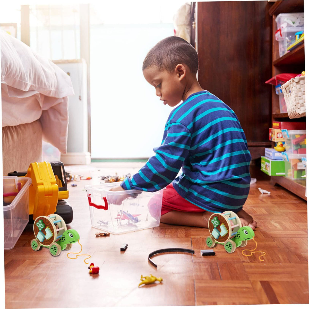 Wooden Pull-Along Shape Sorter Toy