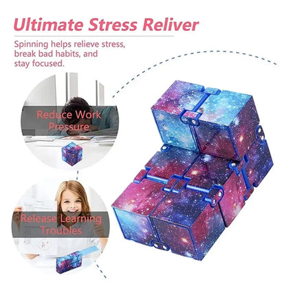 Infinity Cube Fidget Toy – Blue Starry Sky – product image 3