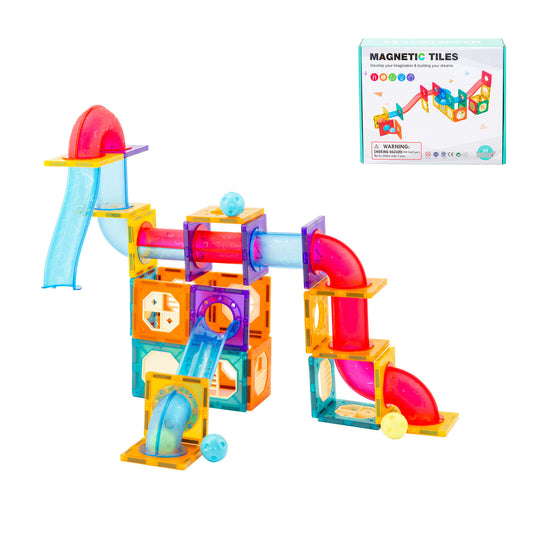 Magnetic Pipeline Building Set – 88 Pieces with Storage Bag