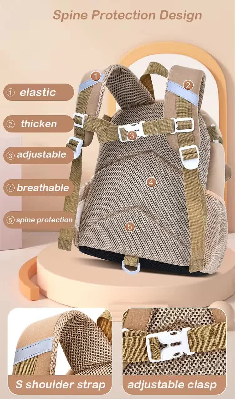 Yellow Tiger Cute Animal  Kids Backpack - Lightweight Toddler School Bag - Soft 3D Cartoon Daypack for Kindergarten & Childcare- Boys Girls Ages 1-3