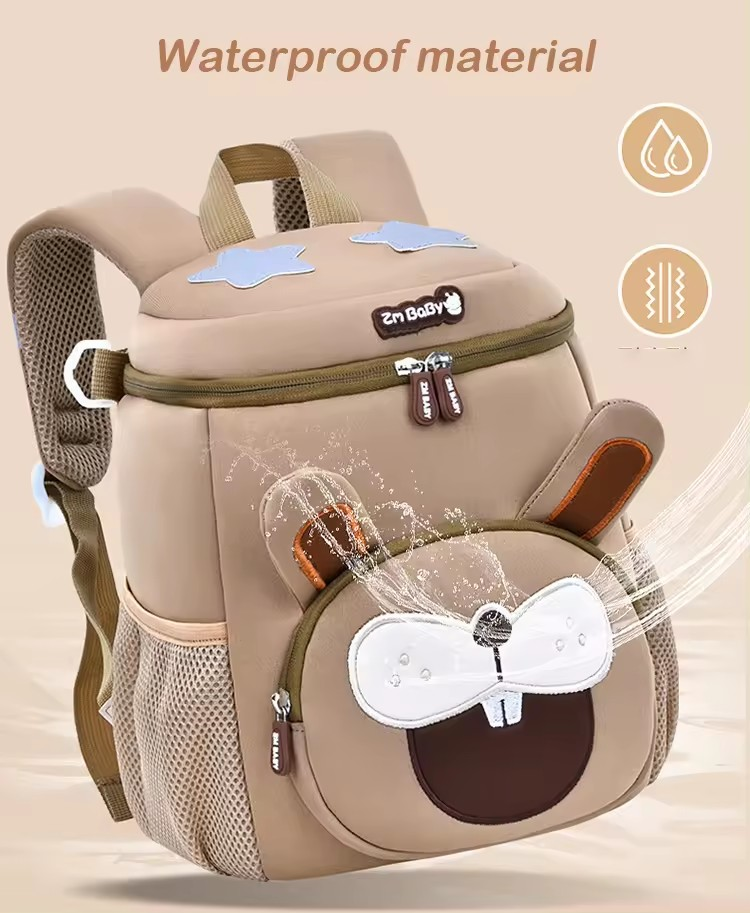 Yellow Tiger Cute Animal  Kids Backpack - Lightweight Toddler School Bag - Soft 3D Cartoon Daypack for Kindergarten & Childcare- Boys Girls Ages 1-3