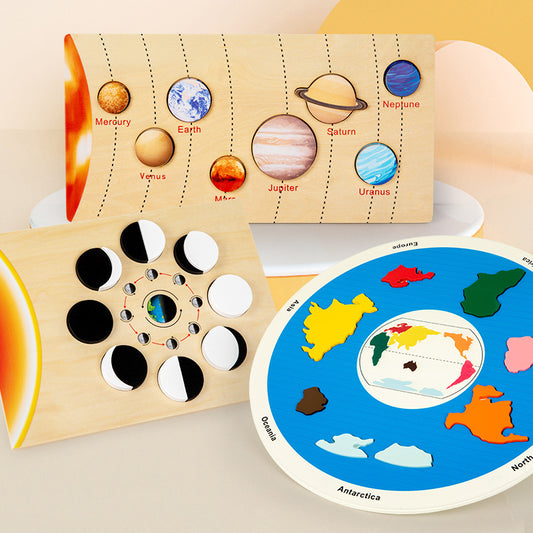 Seven Continents Wooden Learning Puzzle