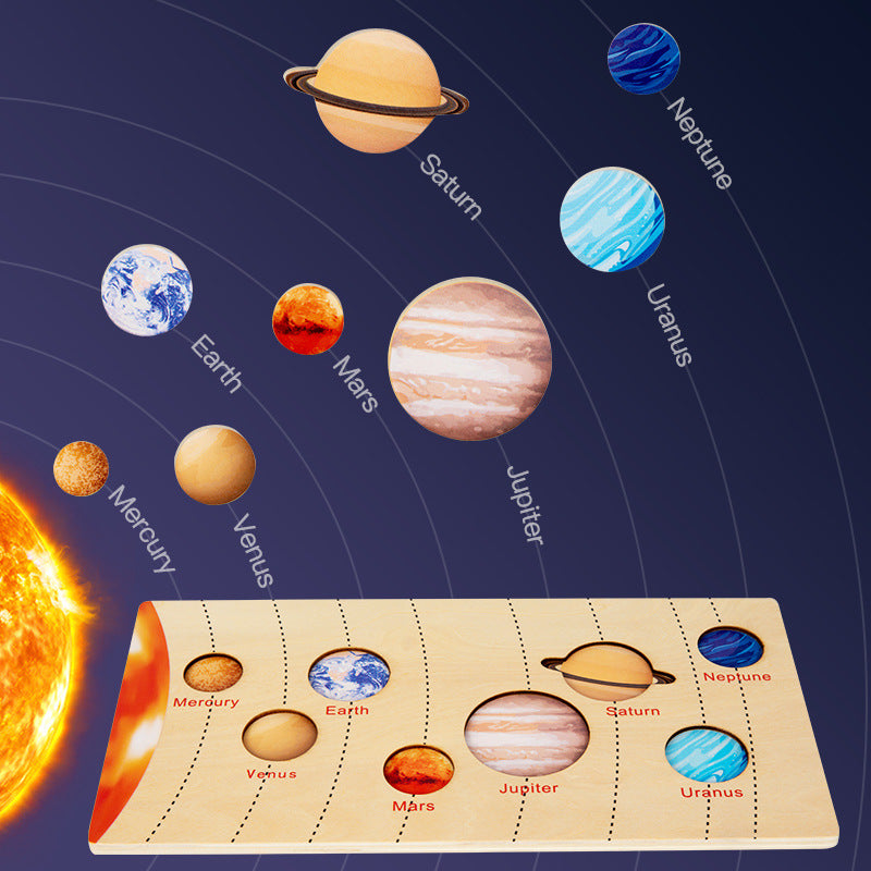 Lunar Phases Wooden Learning Puzzle