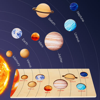 Lunar Phases Wooden Learning Puzzle