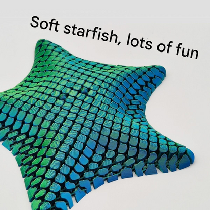 Laser Purple 3D-Printed Articulated Starfish Fidget Toy for Stress Relief - Eco-Friendly 12cm Sensory Toy for Kids & Adults