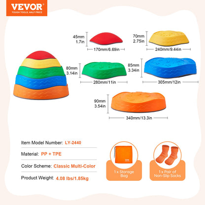 Kids Balance Stepping Stones Sensory Obstacle Course 5 PCS Outdoor Indoor