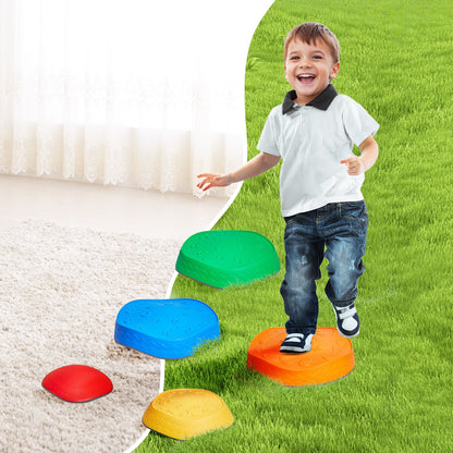 Kids Balance Stepping Stones Sensory Obstacle Course 5 PCS Outdoor Indoor
