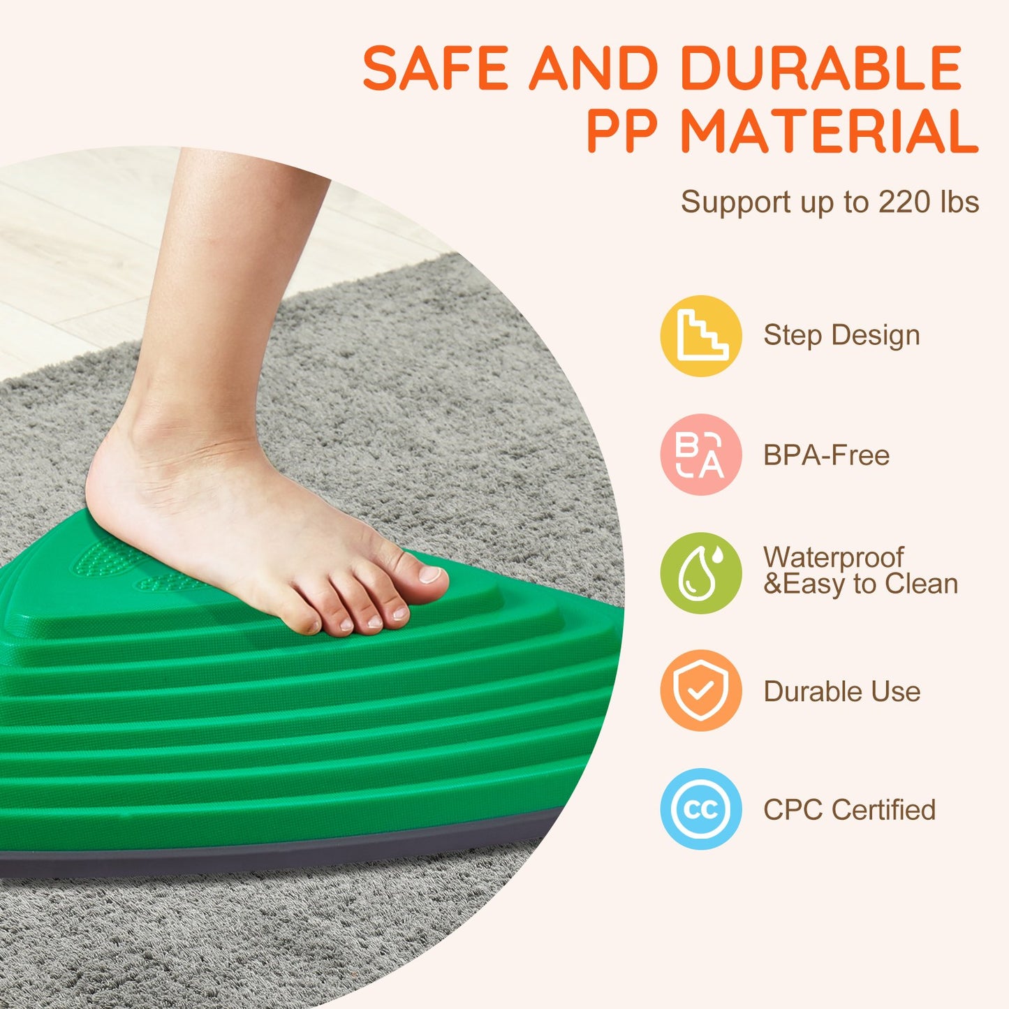 Kids Balance Stepping Stones Sensory Obstacle Course 12 PCS Outdoor Indoor