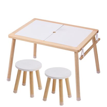 Kids Sensory Table & Chair Set Sand Water Play Table with 2 Storage Bins