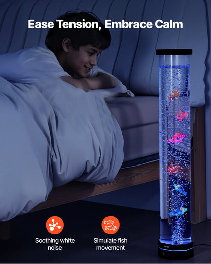 Bubble Tube Lamp 16 Color 80 cm Sensory Aquarium Lamp for Relief Calming