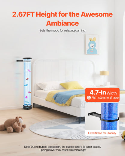 Bubble Tube Lamp 16 Color 80 cm Sensory Aquarium Lamp for Relief Calming