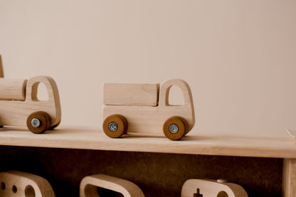 Vehicle Play Set | Wooden Cars, Signs & Garage