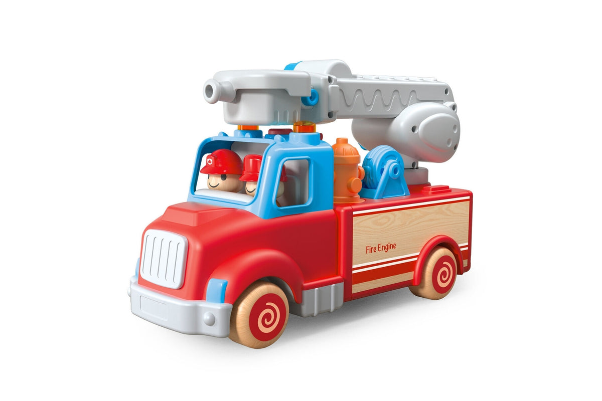 Wooden Fire Engine with Lights & Sounds | Shape Sorter Play - image 2