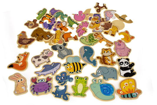 Wooden Animal Matching Puzzle – 66 Pieces