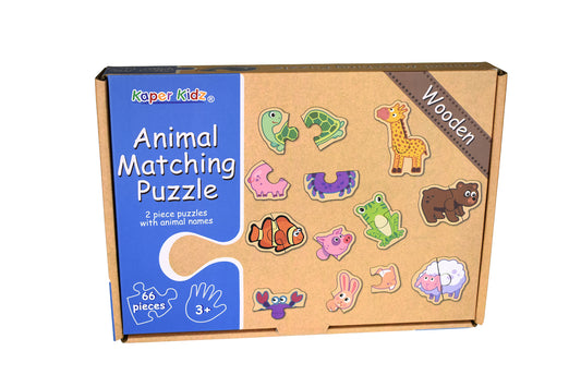 Wooden Animal Matching Puzzle – 66 Pieces