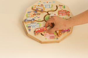 Wooden Community Tracking Maze | Fine Motor Learning Toy
