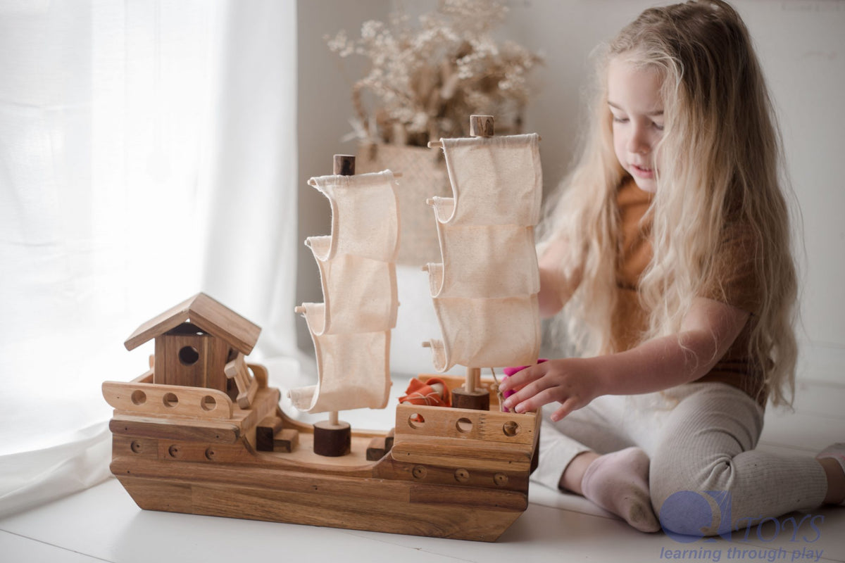 Wooden Pirate Ship | Imaginative Small World Play